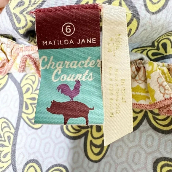 MATILDA JANE Girls Size 6 Character Counts Broadway Knot Dress Patchwork - Picture 7 of 12